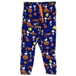 Peanuts Snoopy Halloween Sleep Pants Women M Lounge Pajama‎ Graphic Cartoon